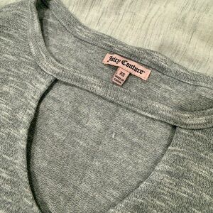 Juicy Couture Heather Gray Front Cutout Shirt